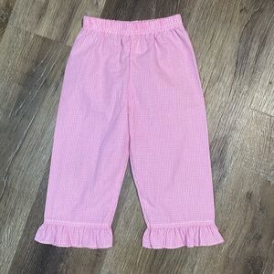 Pink Gingham Ruffle Pants for Kids